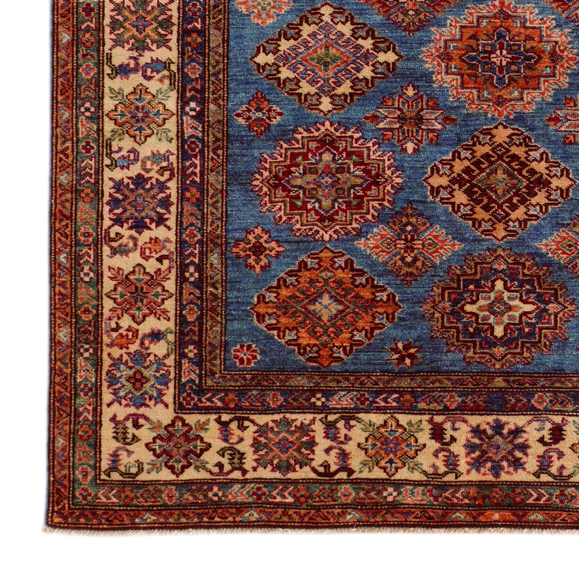 4' 10 x 6' 6 Hand Knotted Kazak Rug