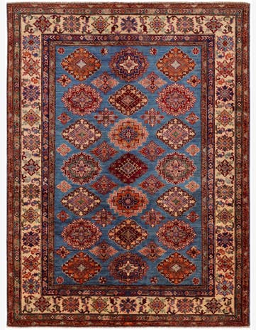 4' 10 x 6' 6 Hand Knotted Kazak Rug