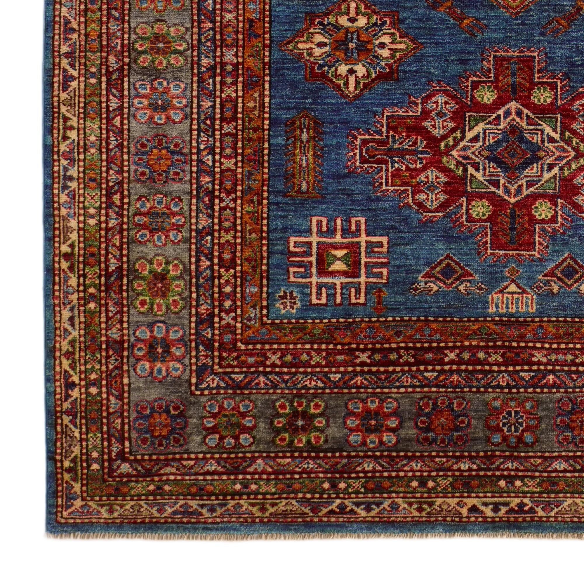 5' 1 x 7' 3 Hand Knotted Kazak Rug