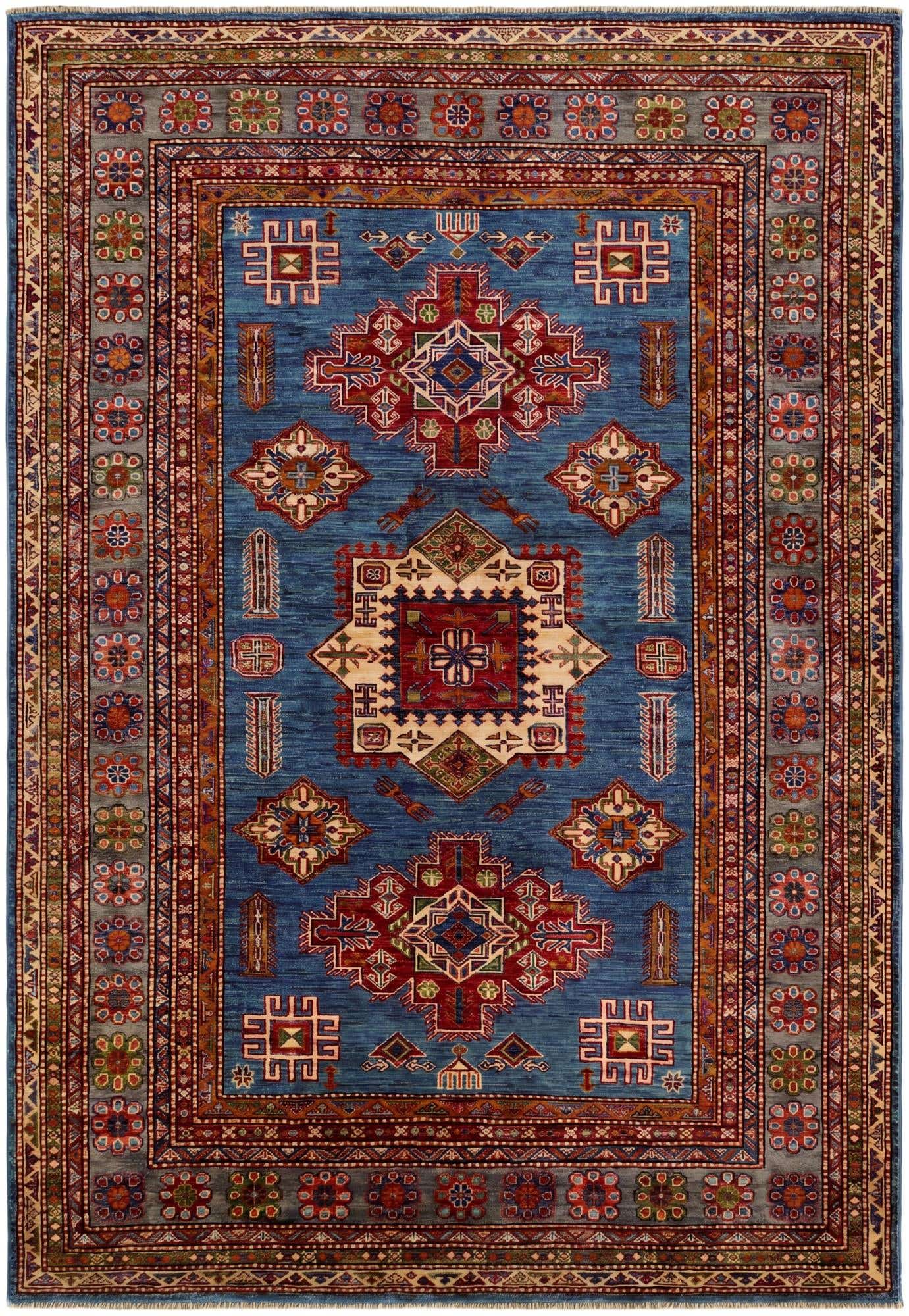 5' 1 x 7' 3 Hand Knotted Kazak Rug
