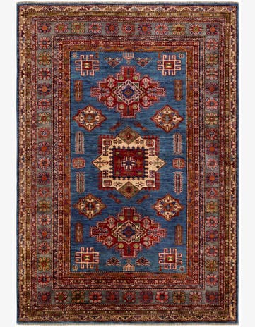 5' 1 x 7' 3 Hand Knotted Kazak Rug