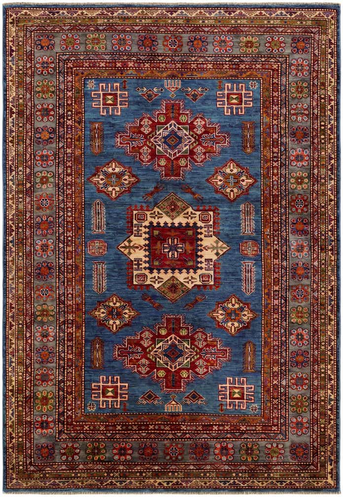 5' 1 x 7' 3 Hand Knotted Kazak Rug
