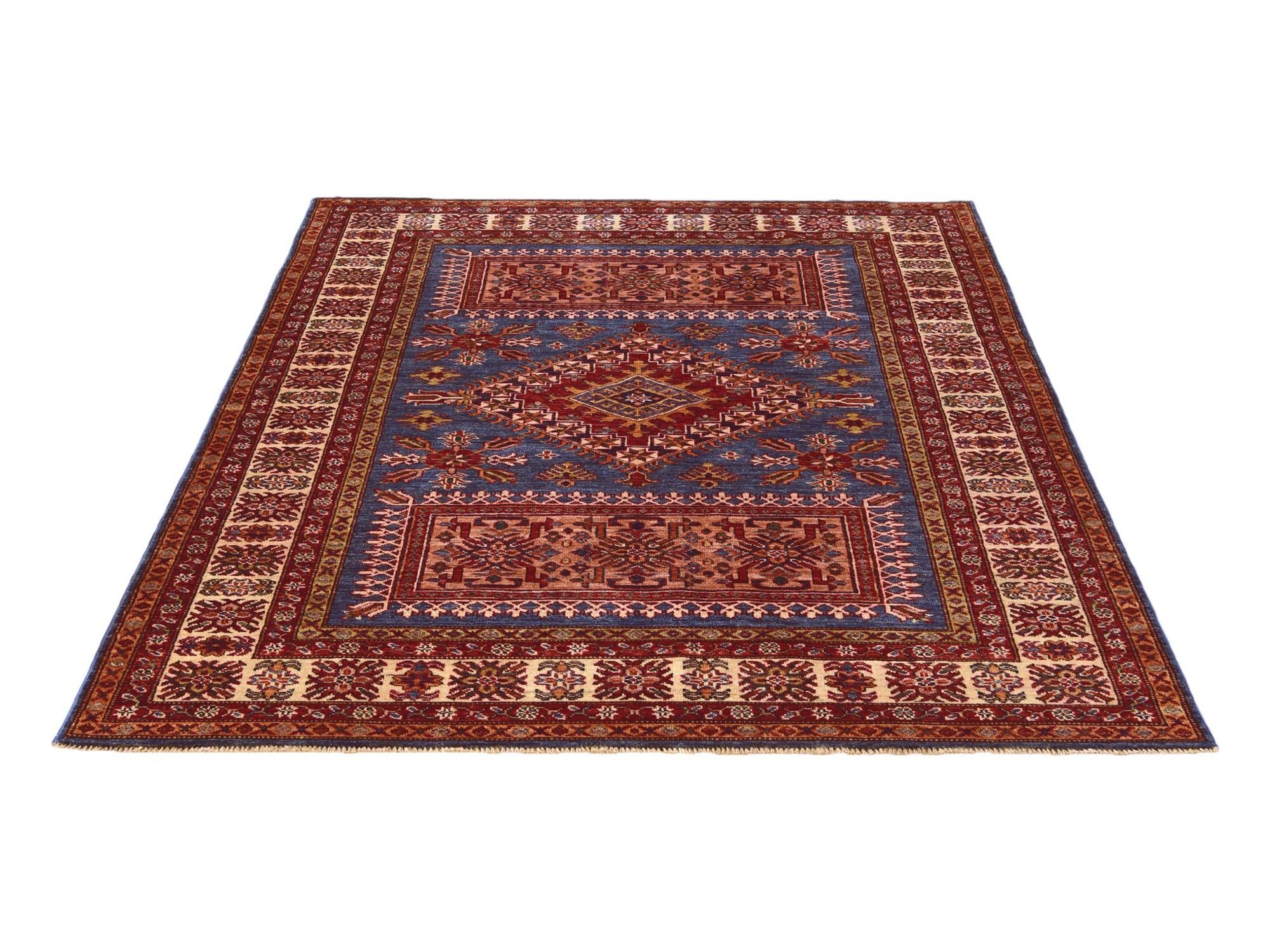 5' x 6' 11 Hand Knotted Kazak Rug