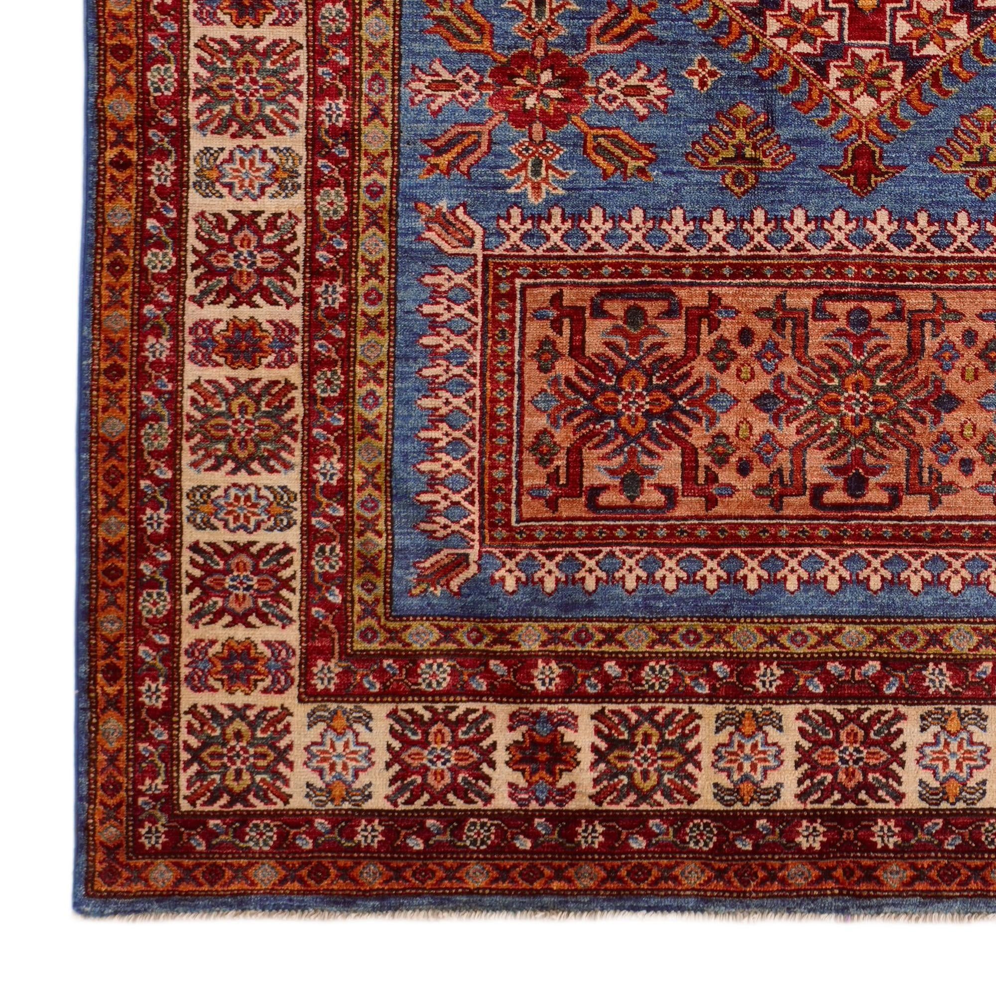 5' x 6' 11 Hand Knotted Kazak Rug