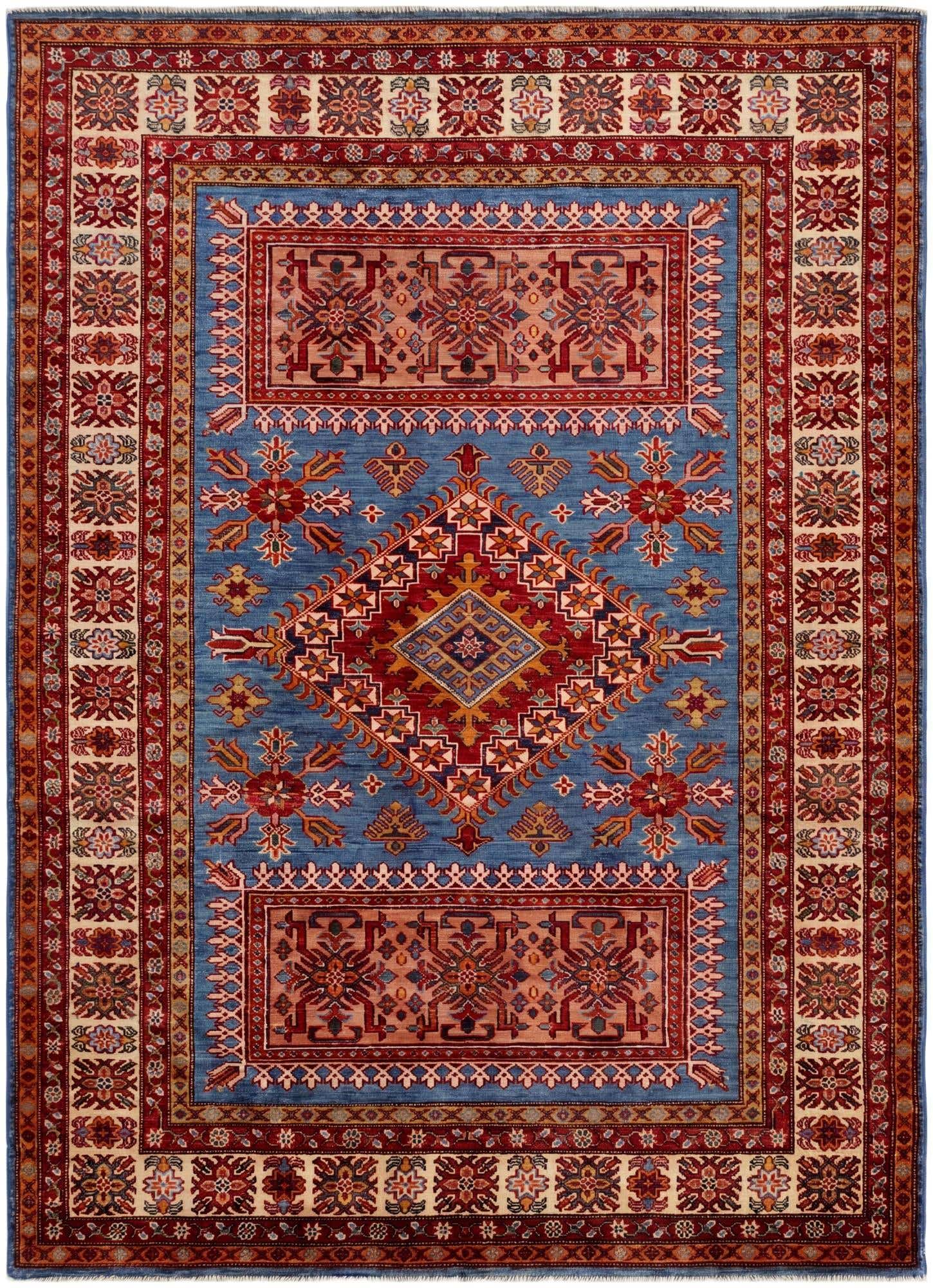 5' x 6' 11 Hand Knotted Kazak Rug