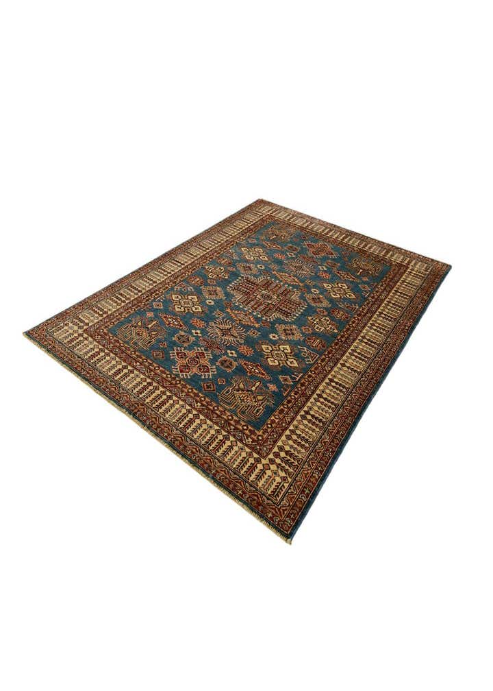 5' 10 x 8' 2 Hand Knotted Kazak Rug