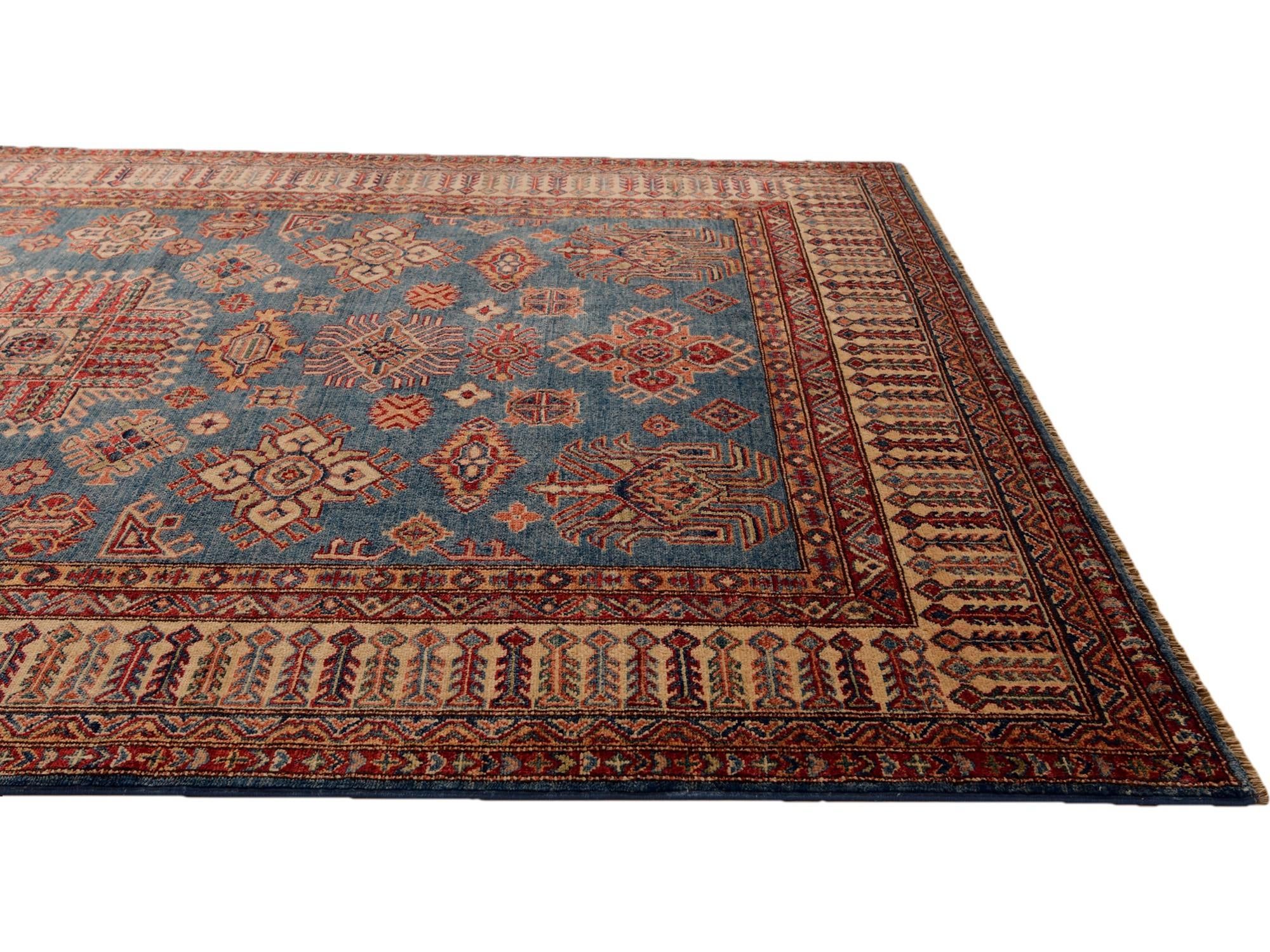 5' 10 x 8' 2 Hand Knotted Kazak Rug