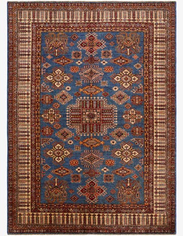 5' 10 x 8' 2 Hand Knotted Kazak Rug