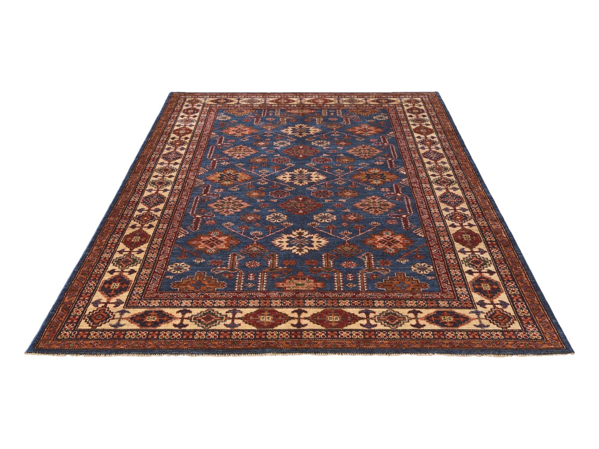 5' 10 x 8' Hand Knotted Kazak Rug
