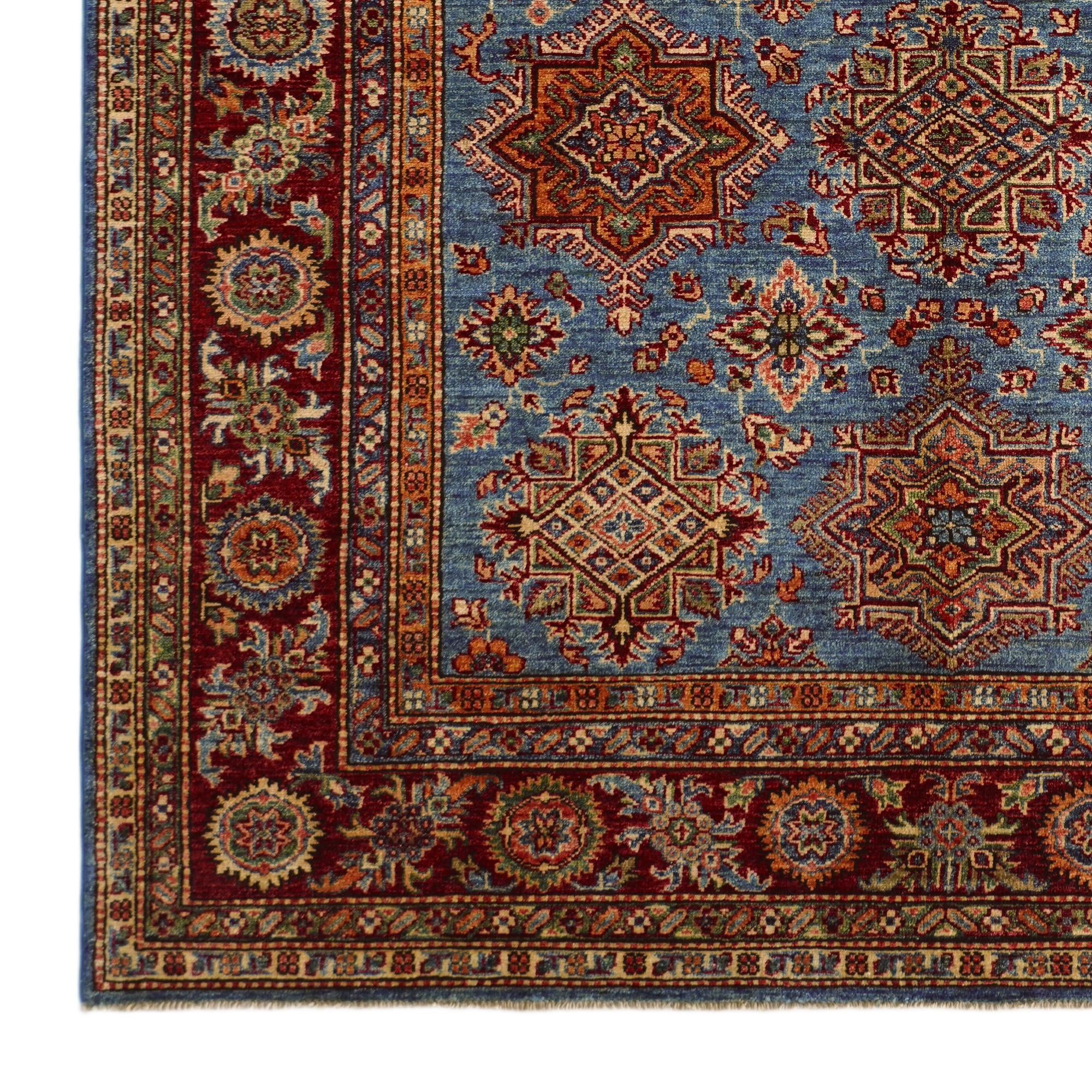 5' 7 x 8' Hand Knotted Kazak Rug
