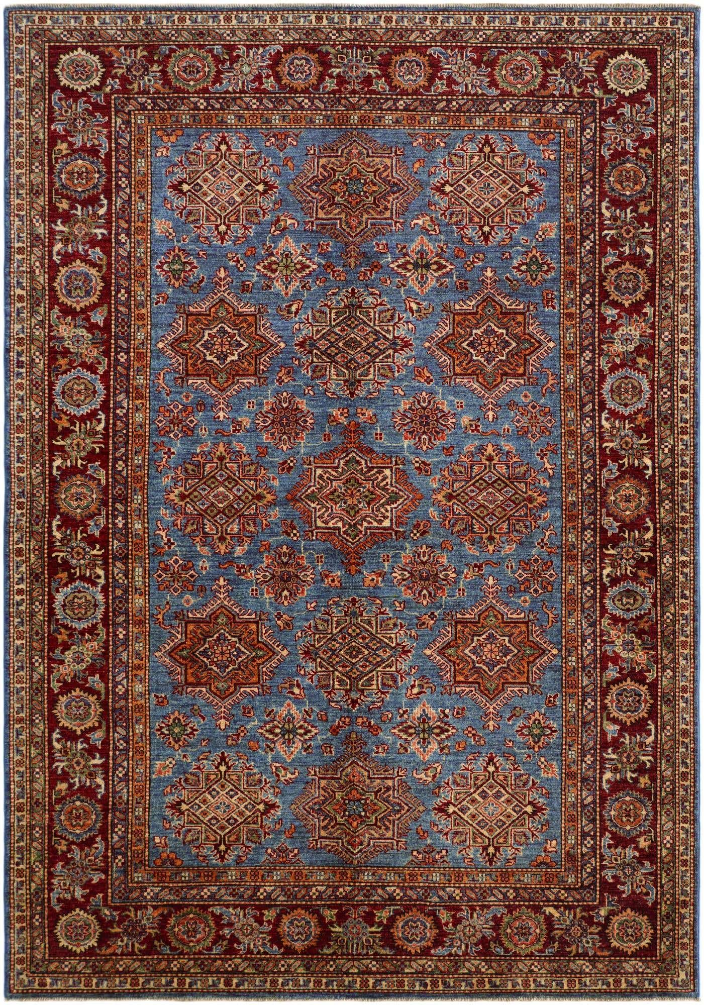 5' 7 x 8' Hand Knotted Kazak Rug