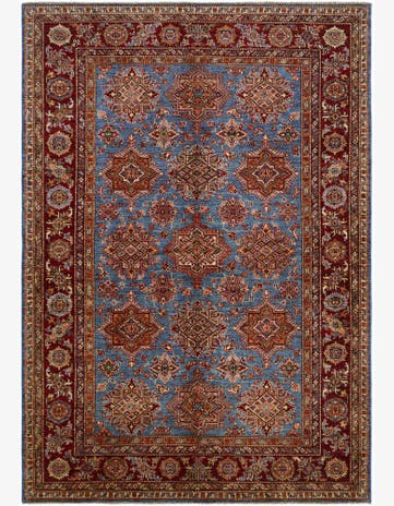 5' 7 x 8' Hand Knotted Kazak Rug
