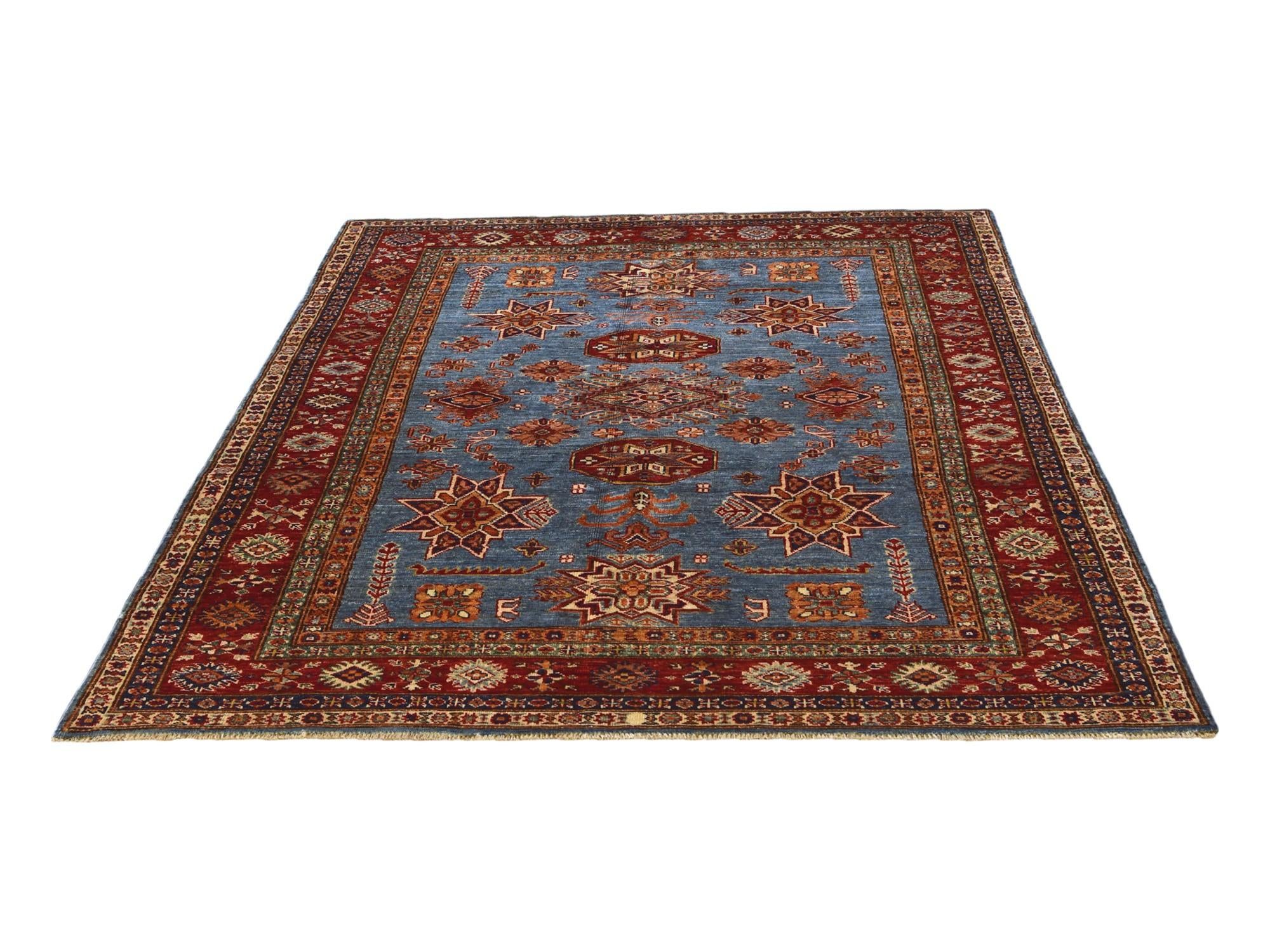 5' x 6' 9 Hand Knotted Kazak Rug