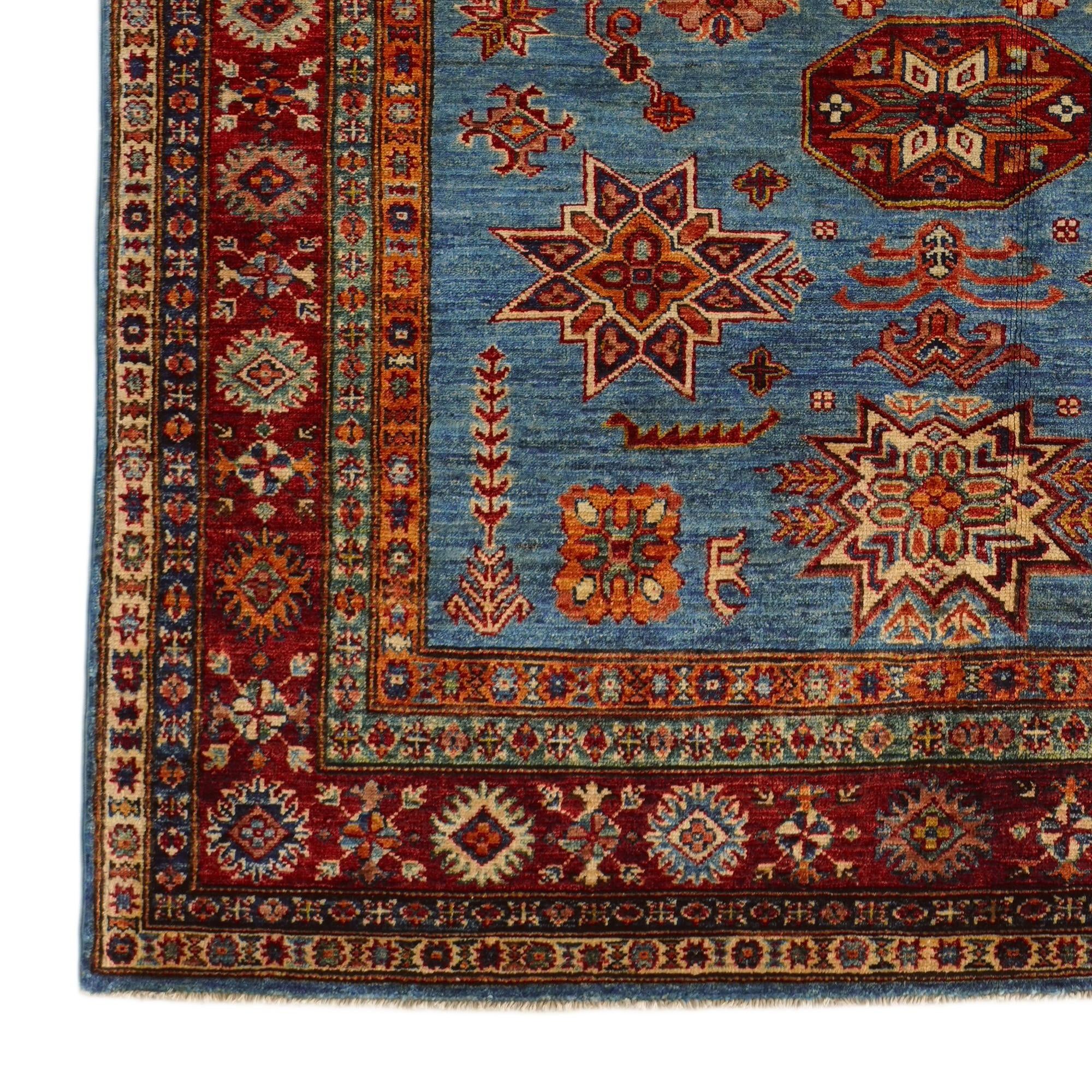5' x 6' 9 Hand Knotted Kazak Rug