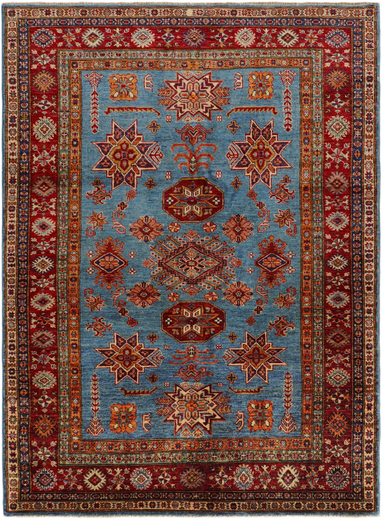 5' x 6' 9 Hand Knotted Kazak Rug