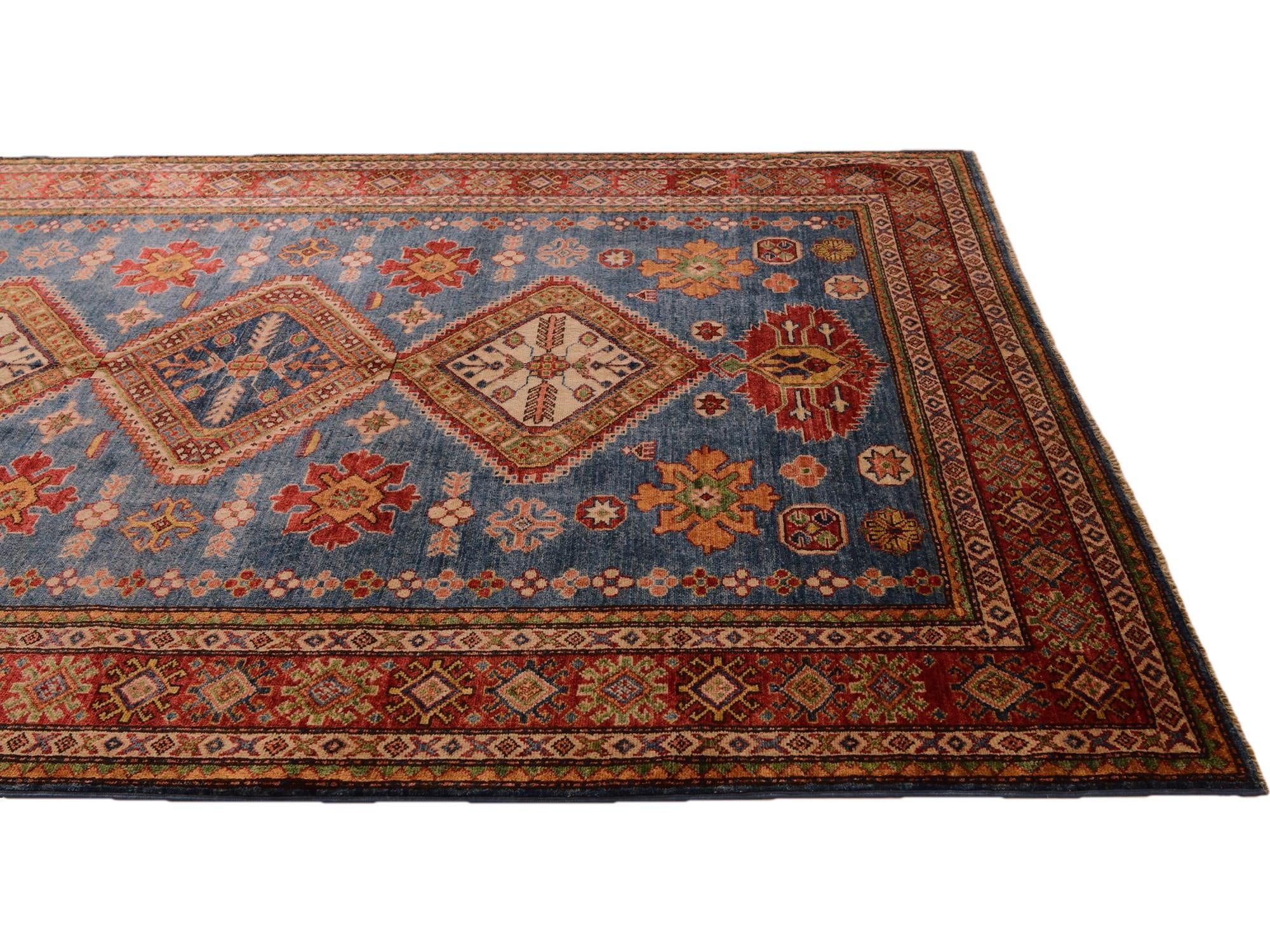 6' x 7' 11 Hand Knotted Kazak Rug