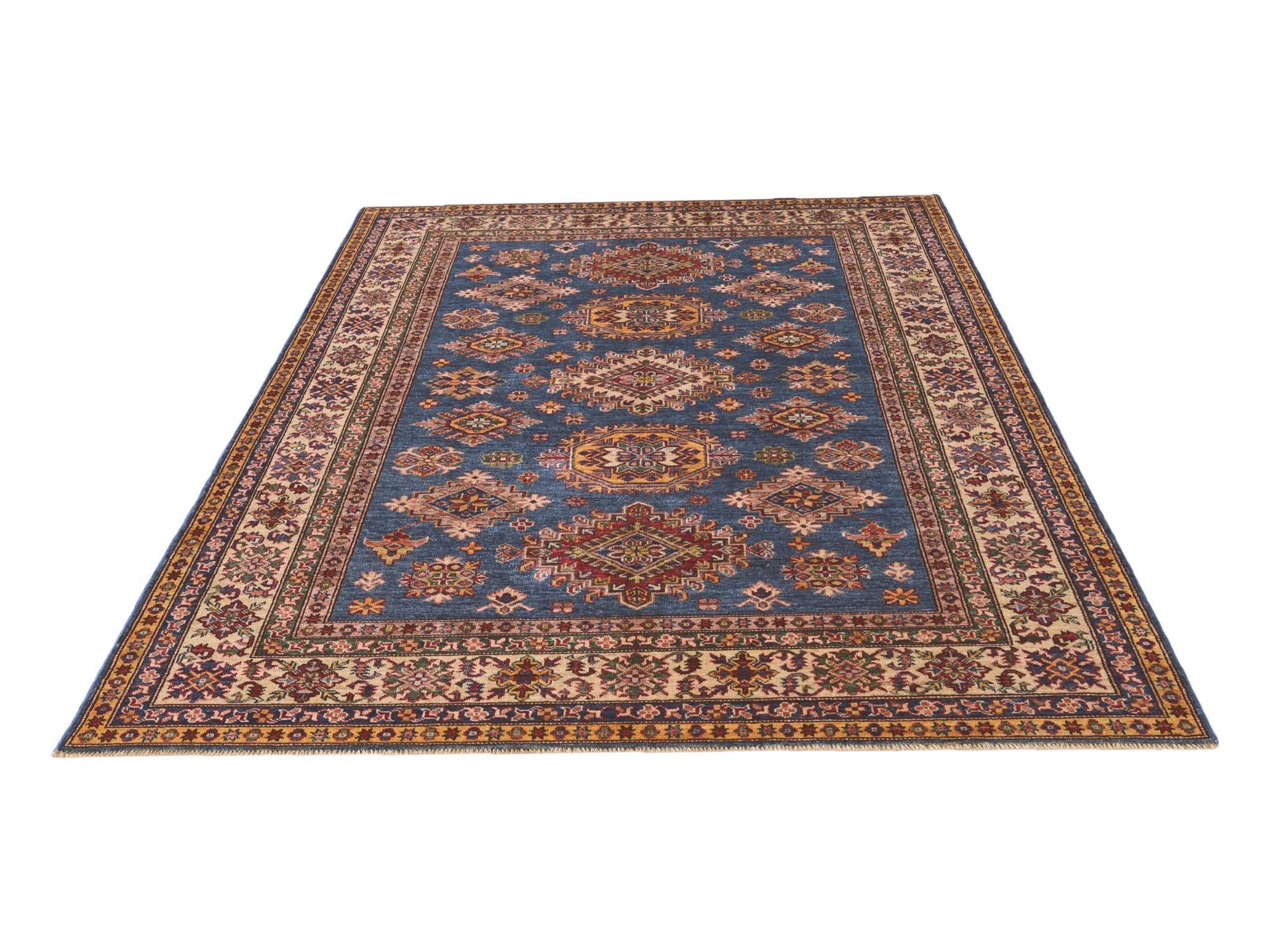 5' 10 x 7' 11 Hand Knotted Kazak Rug