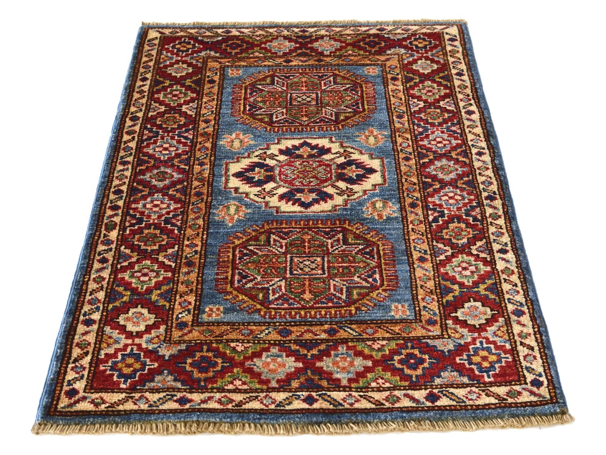 2' x 3' Hand Knotted Kazak Rug