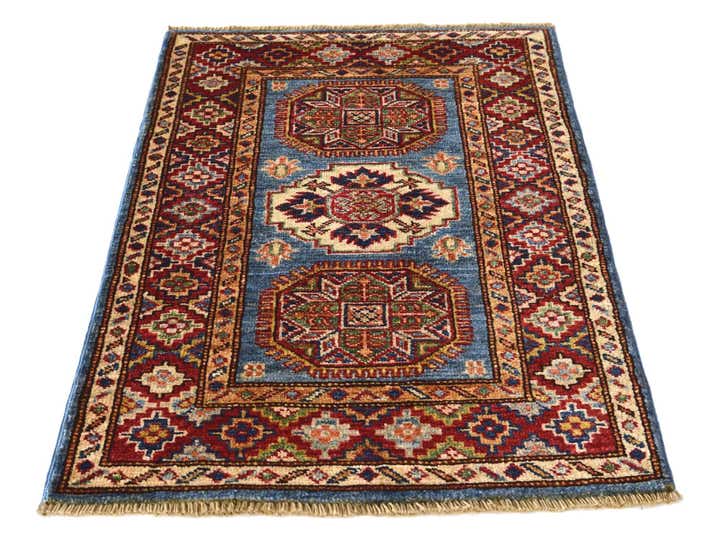 2' x 3' Hand Knotted Kazak Rug