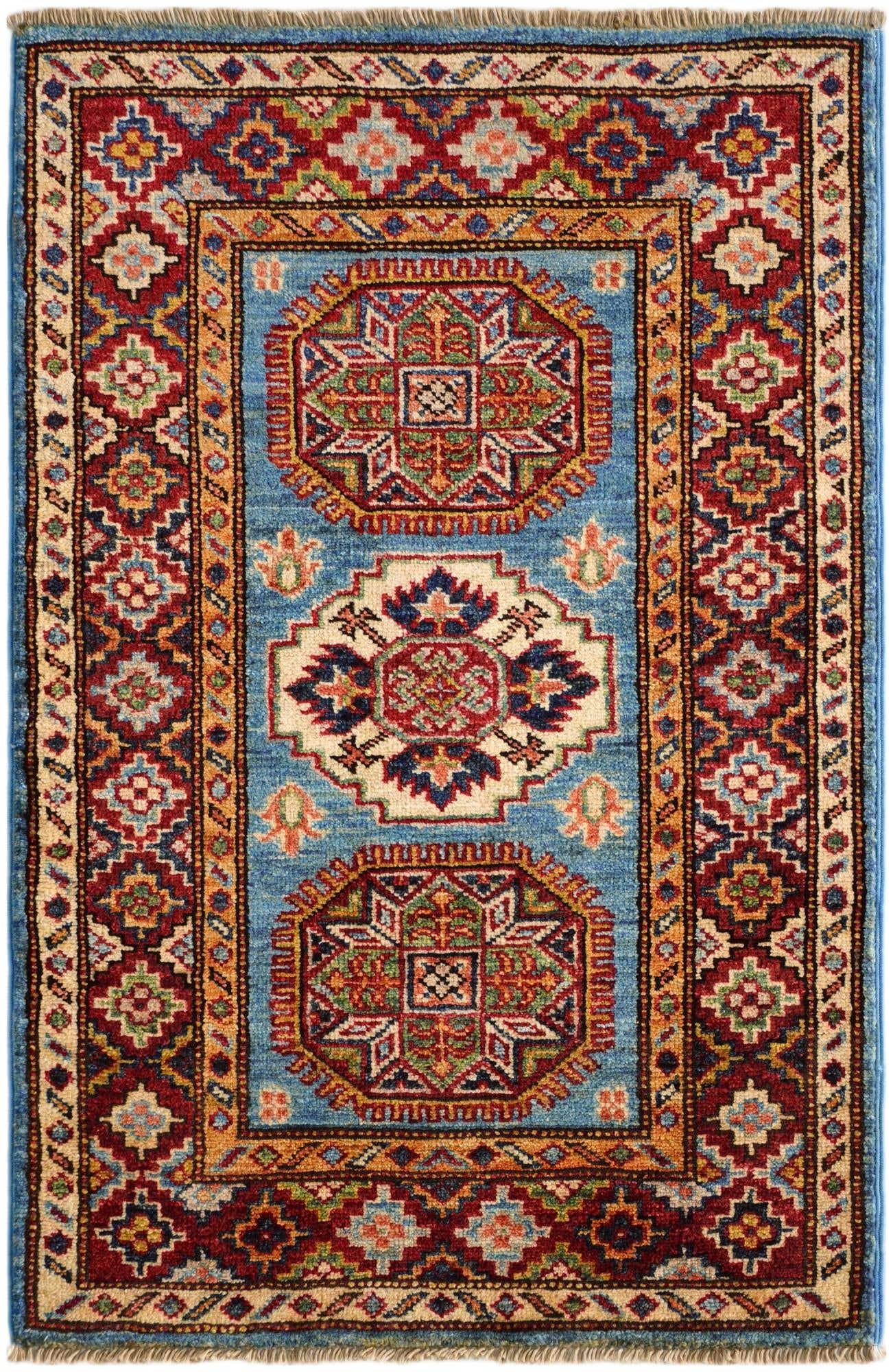 2' x 3' Hand Knotted Kazak Rug