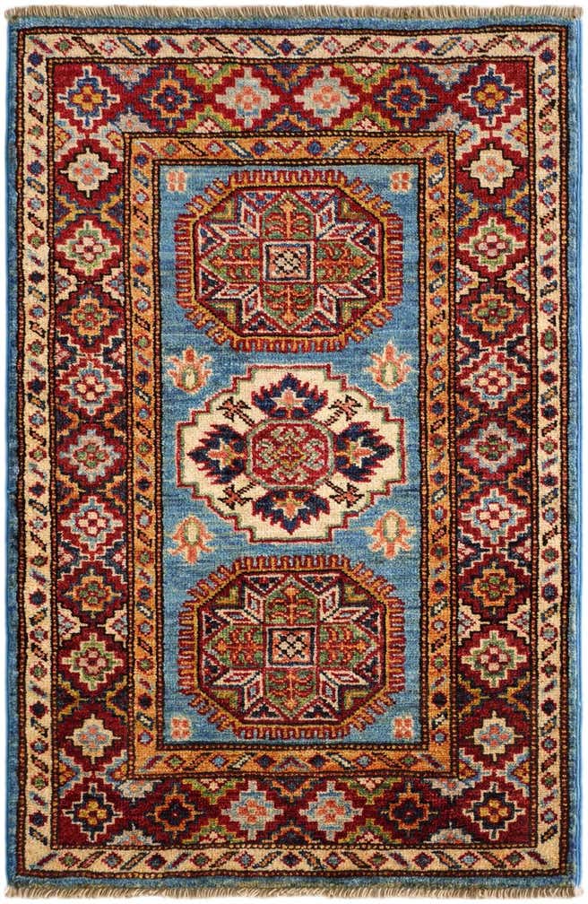 2' x 3' Hand Knotted Kazak Rug