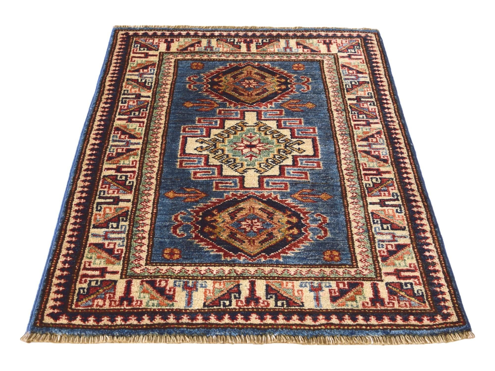 2' x 2' 11 Hand Knotted Kazak Rug