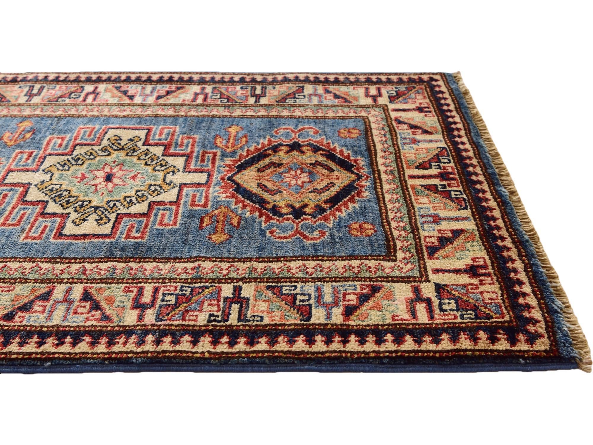 2' x 2' 11 Hand Knotted Kazak Rug