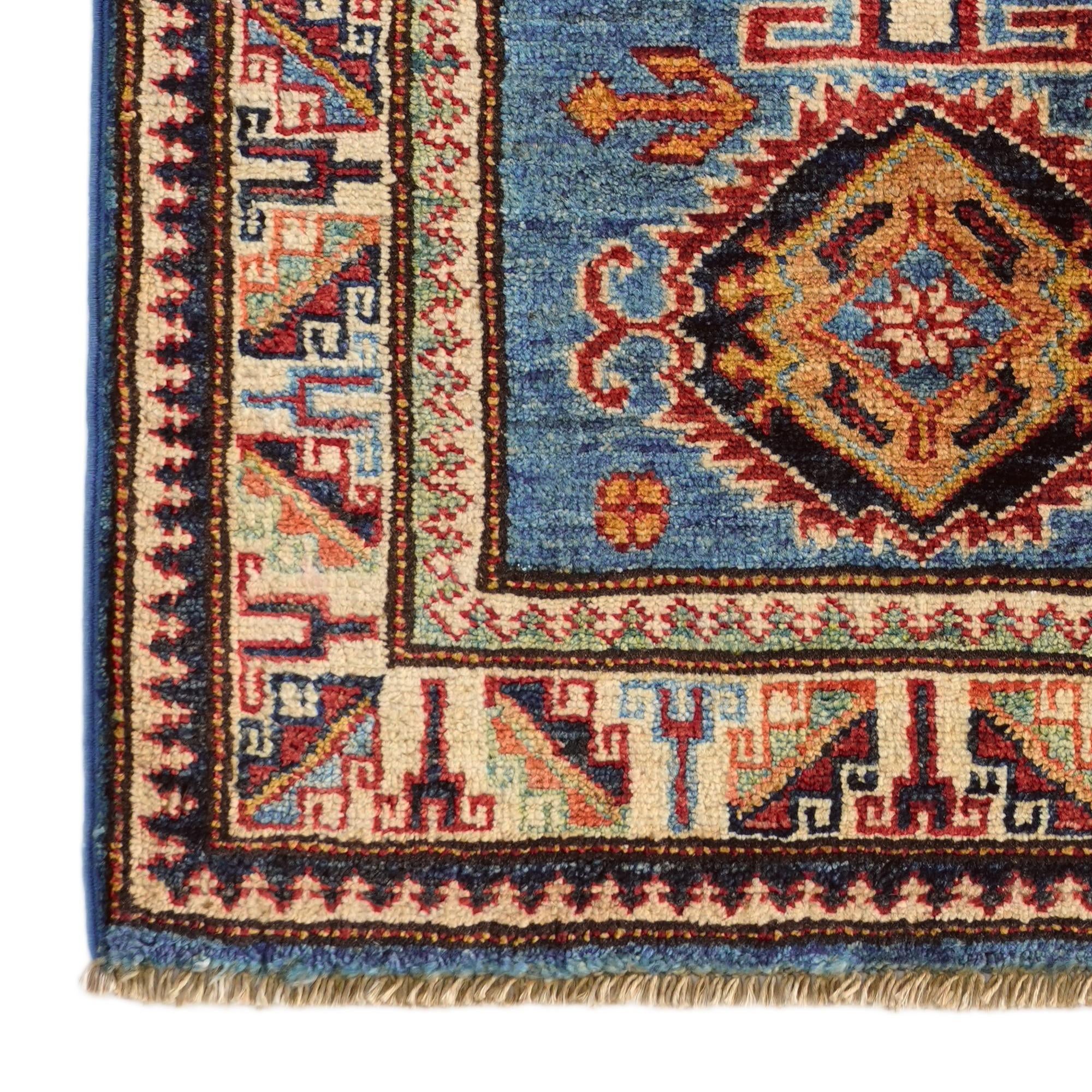 2' x 2' 11 Hand Knotted Kazak Rug