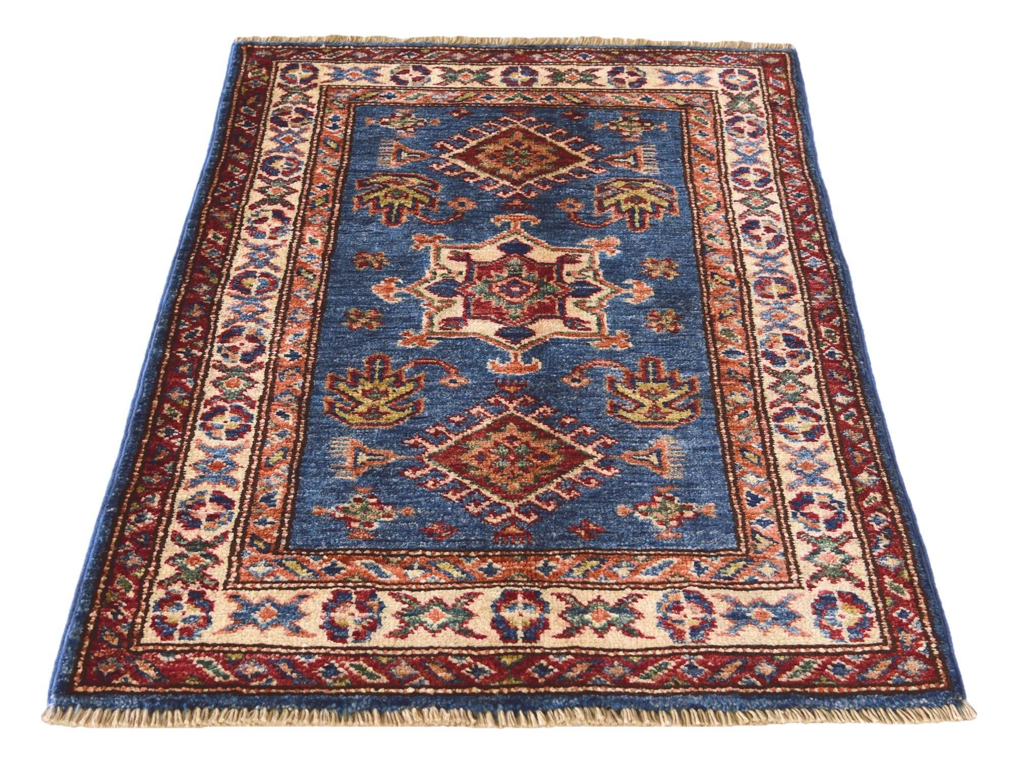 2' x 2' 11 Hand Knotted Kazak Rug