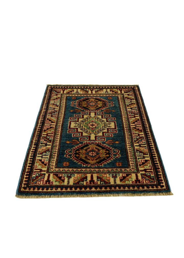 2' x 3' 1 Hand Knotted Kazak Rug