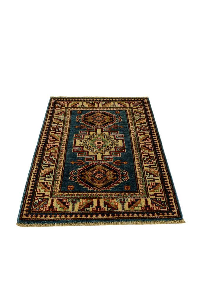 2' x 3' 1 Hand Knotted Kazak Rug