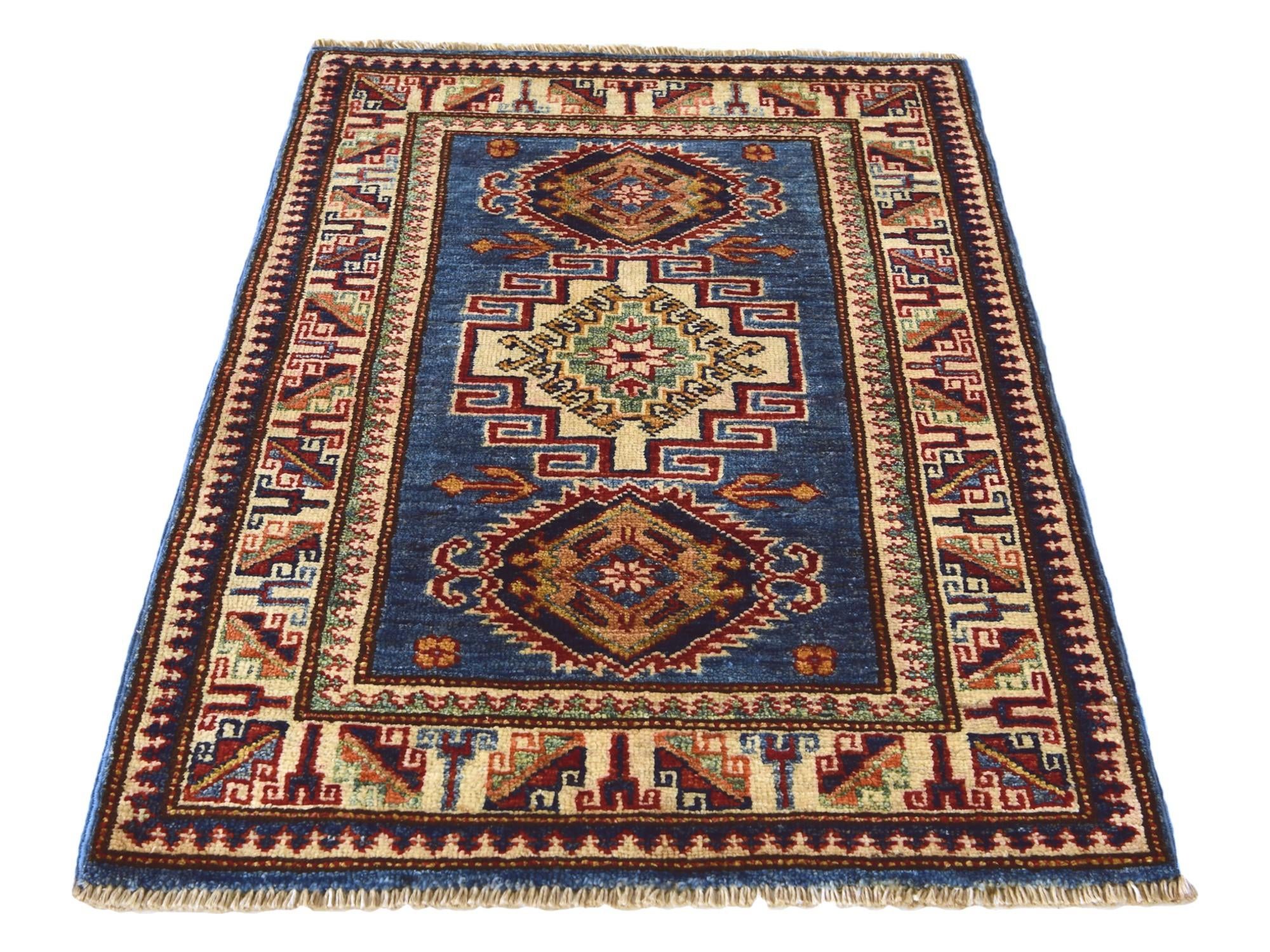 2' x 3' 1 Hand Knotted Kazak Rug