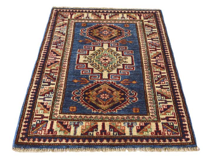 2' x 3' 1 Hand Knotted Kazak Rug