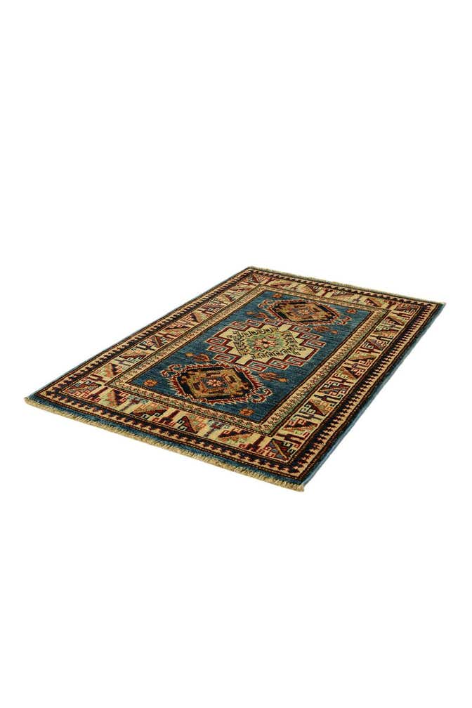 2' x 3' 1 Hand Knotted Kazak Rug