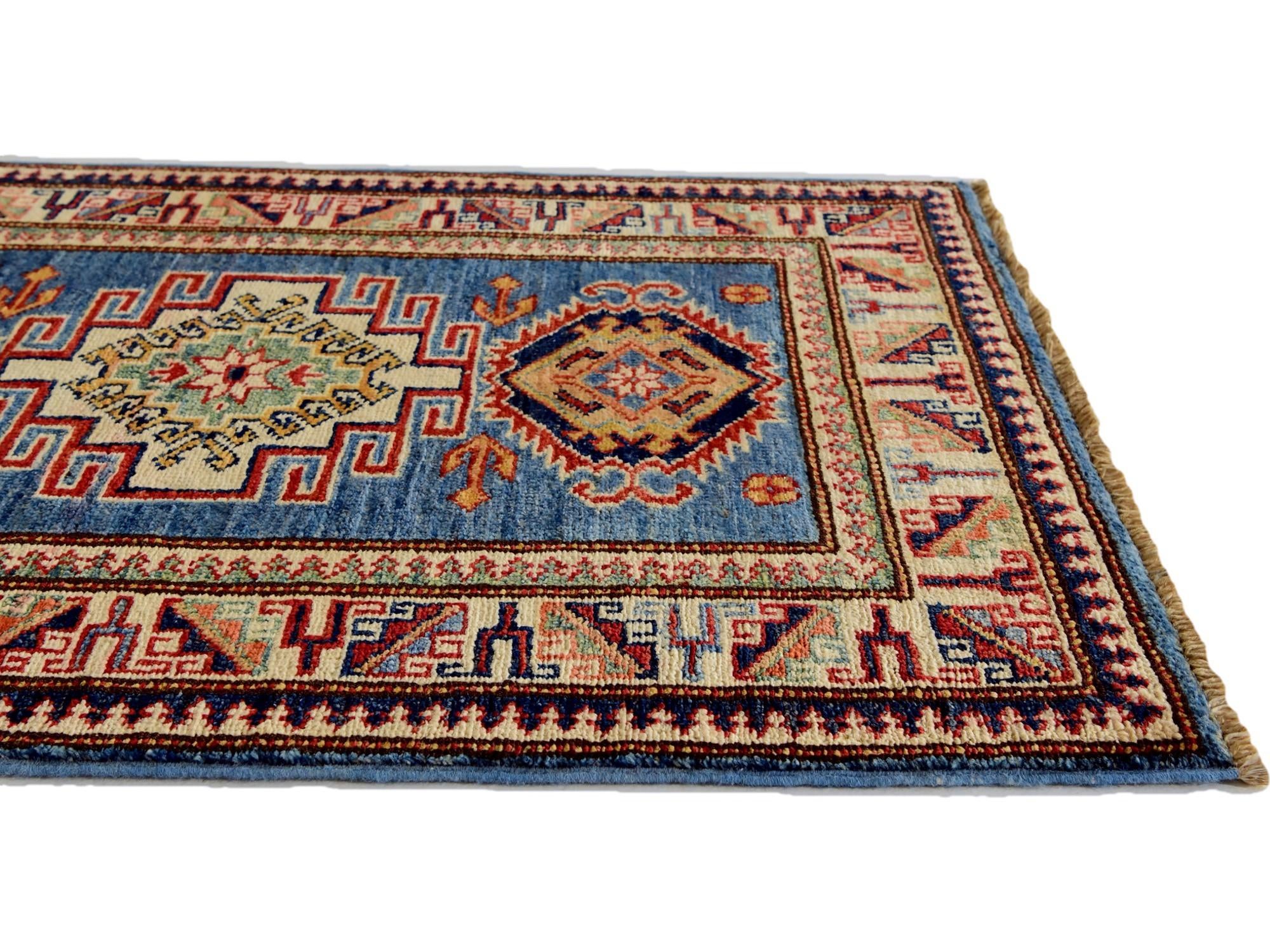 2' x 3' 1 Hand Knotted Kazak Rug