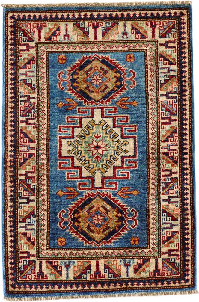 2' x 3' 1 Hand Knotted Kazak Rug