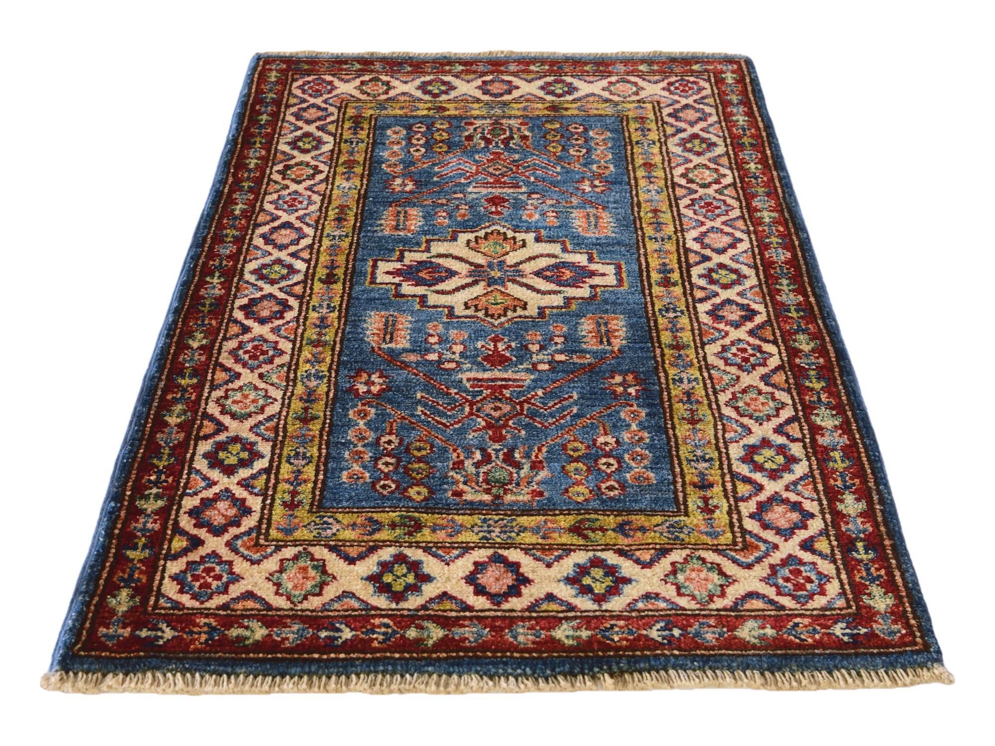2' x 3' 3 Hand Knotted Kazak Rug