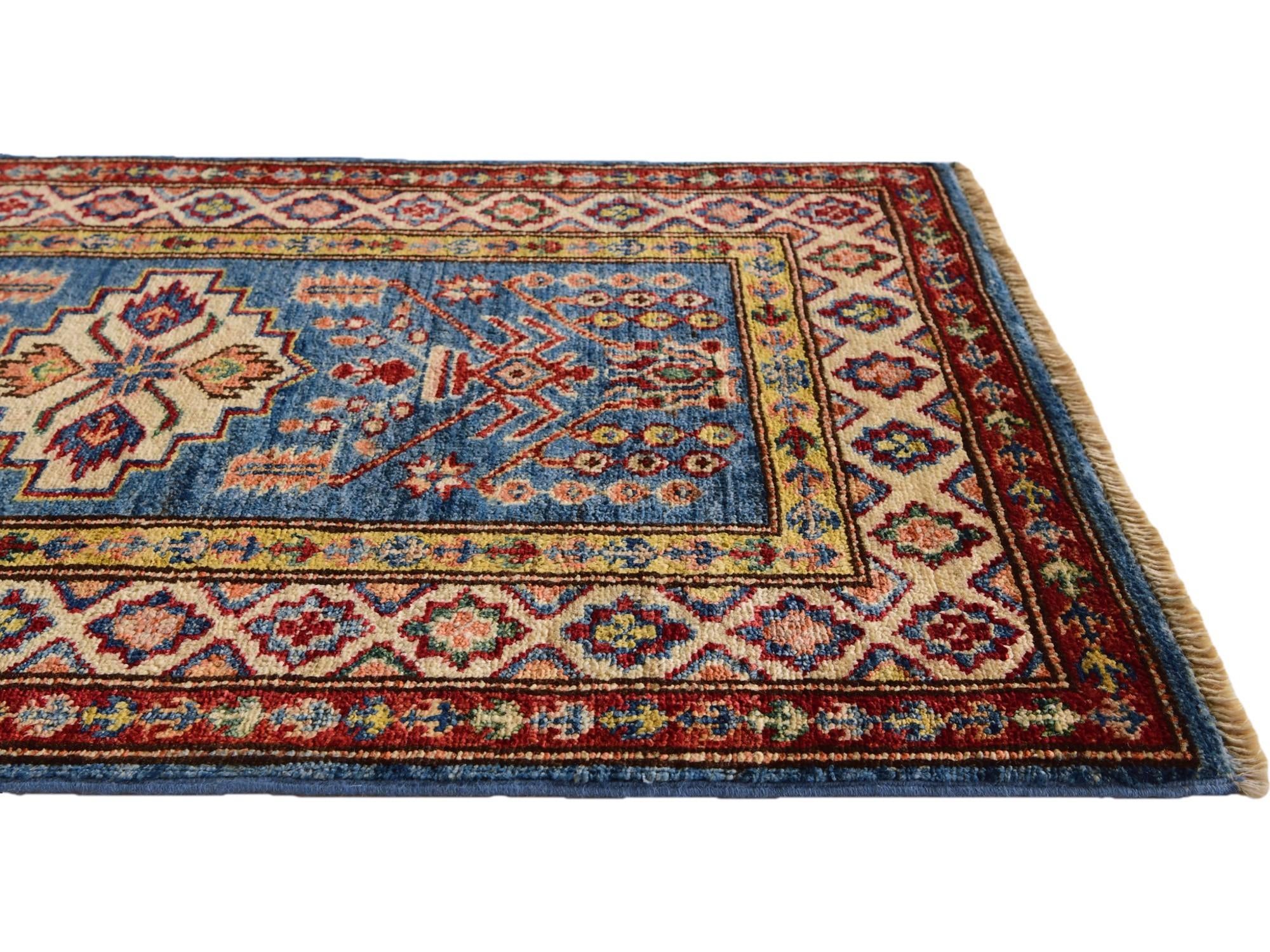 2' x 3' 3 Hand Knotted Kazak Rug