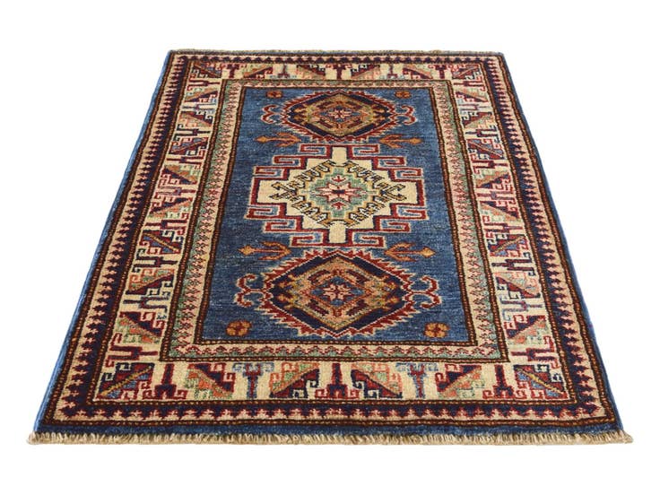 Detail image of 2' x 3' 1 Hand Knotted Kazak Rug
