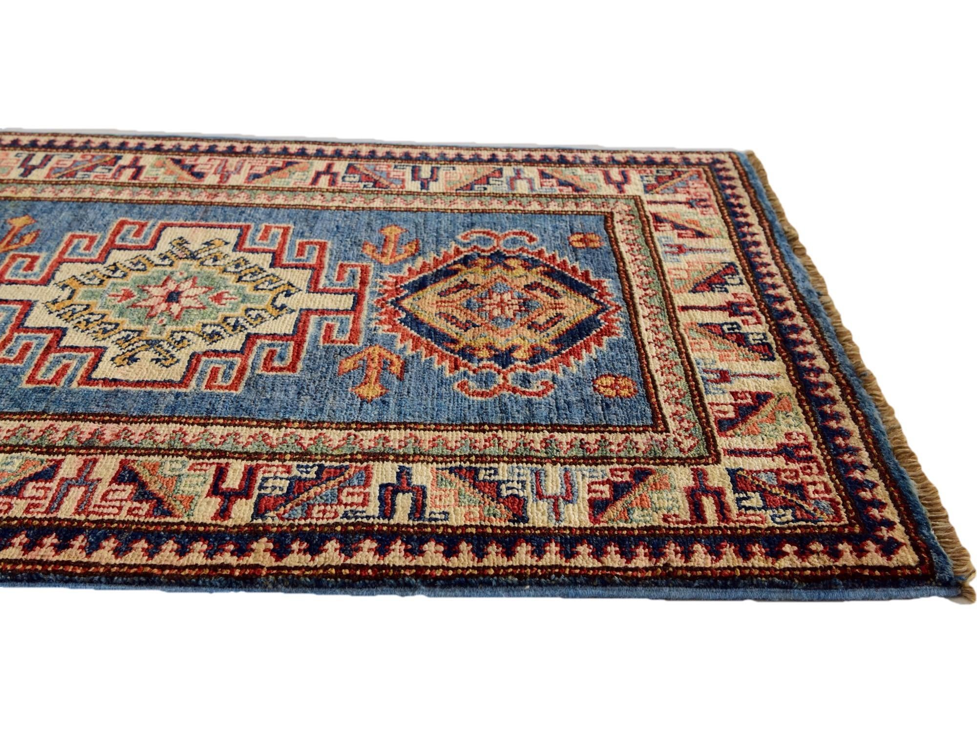 2' x 3' 1 Hand Knotted Kazak Rug