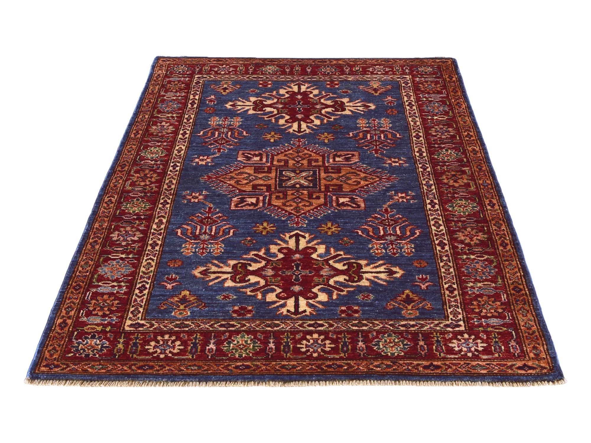 3' 7 x 5' Hand Knotted Kazak Rug