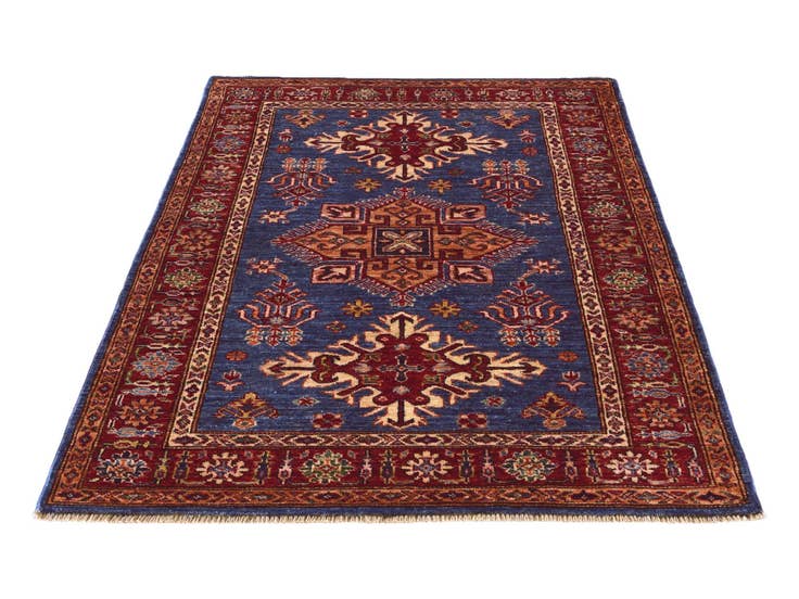 Detail image of 3' 7 x 5' Hand Knotted Kazak Rug