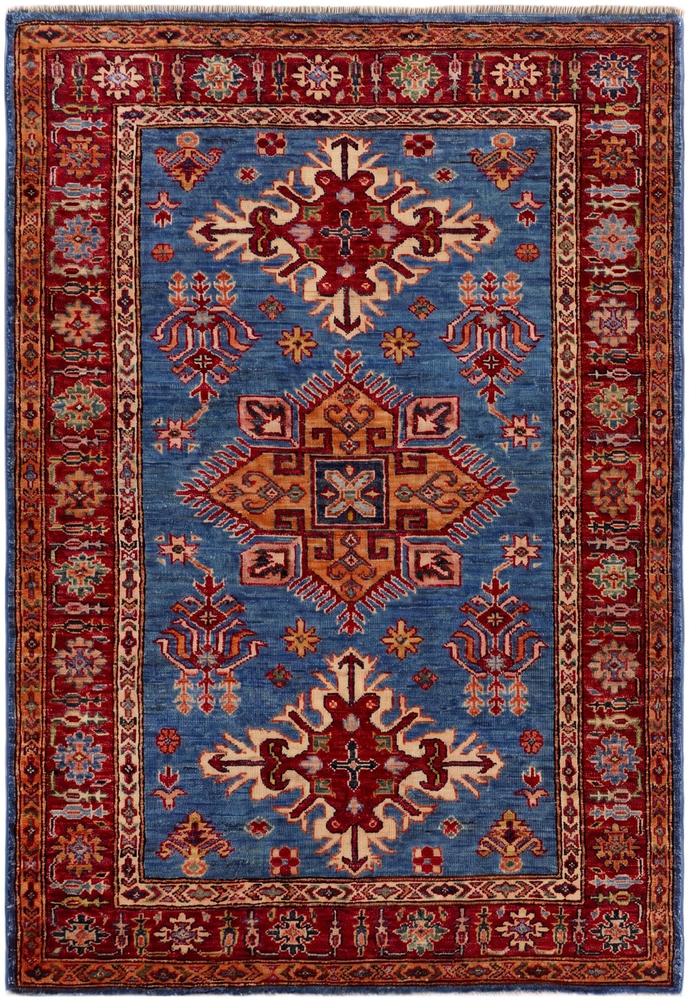 3' 7 x 5' Hand Knotted Kazak Rug