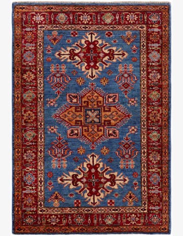 3' 7 x 5' Hand Knotted Kazak Rug