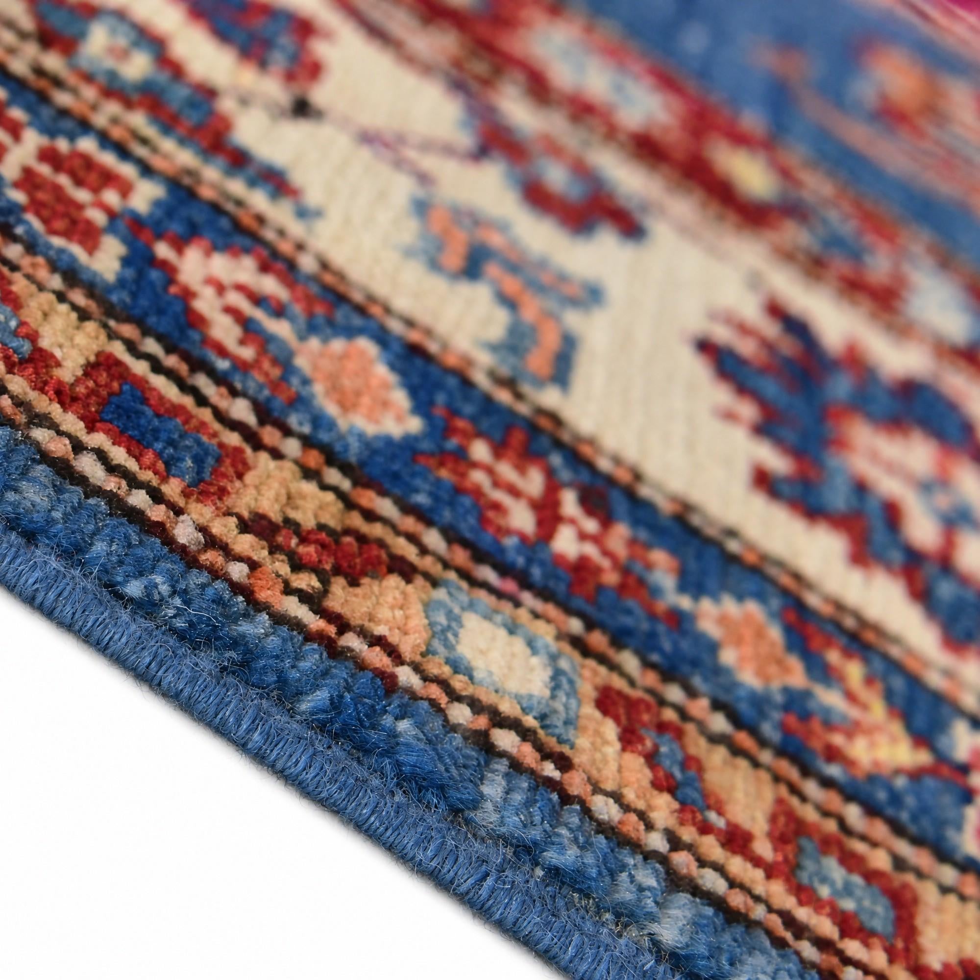 Detail image 8 of 12: 3' 1 x 5' 2 Hand Knotted Kazak Rug