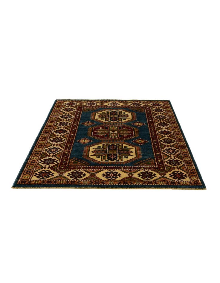 Detail image of 3' 6 x 4' 10 Hand Knotted Kazak Rug