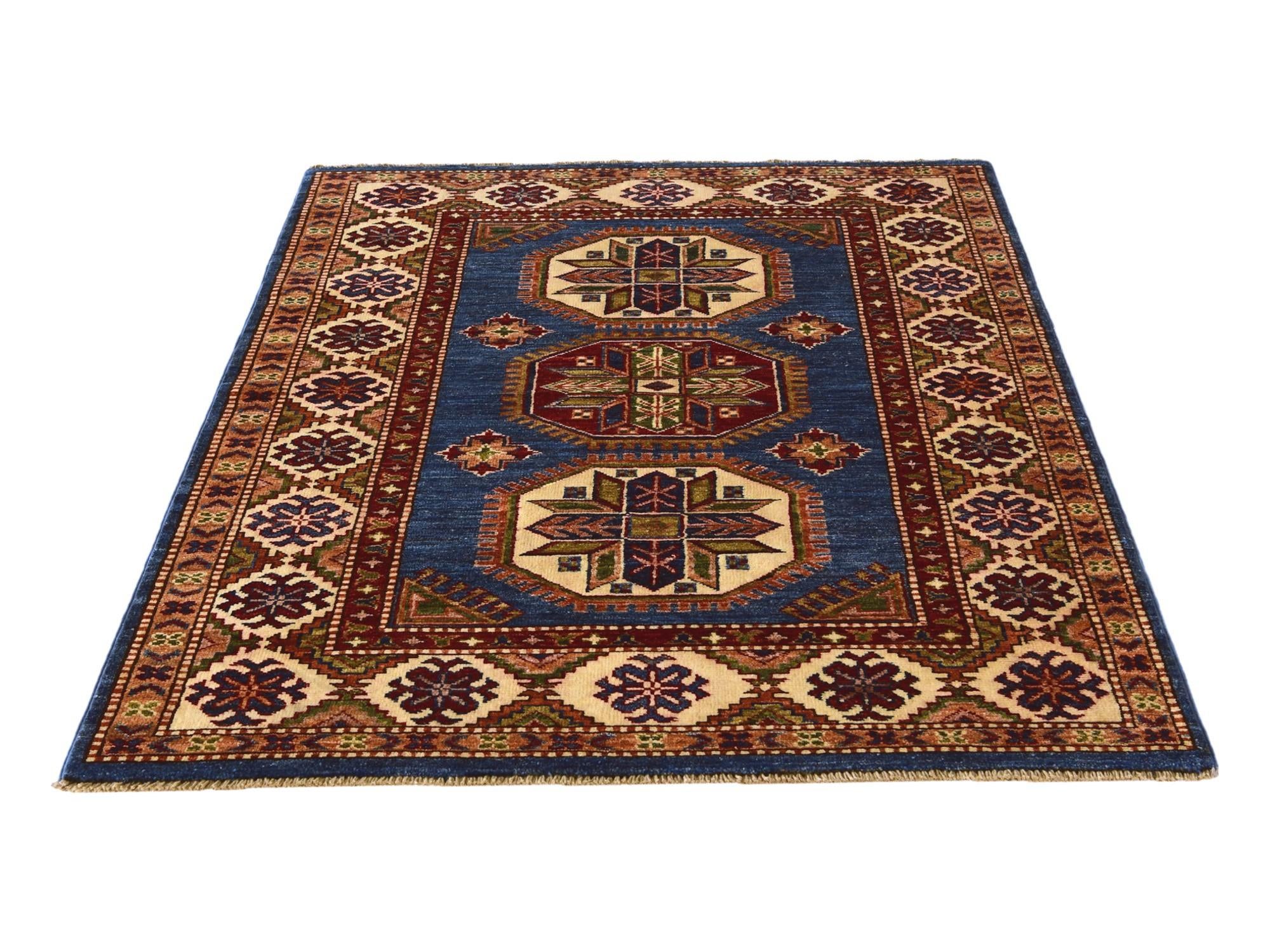 3' 6 x 4' 10 Hand Knotted Kazak Rug