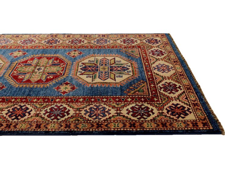 Detail image of 3' 6 x 4' 10 Hand Knotted Kazak Rug