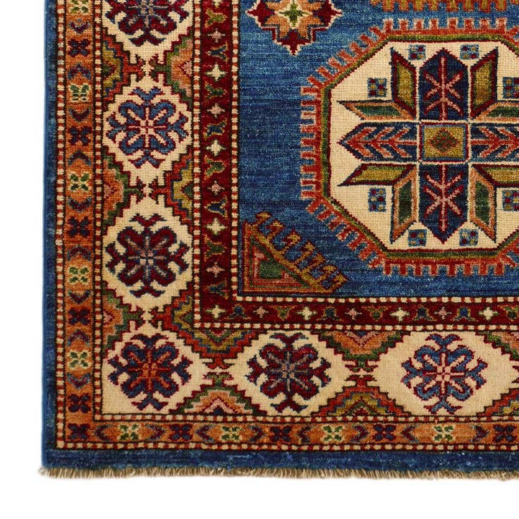 Detail image of 3' 6 x 4' 10 Hand Knotted Kazak Rug
