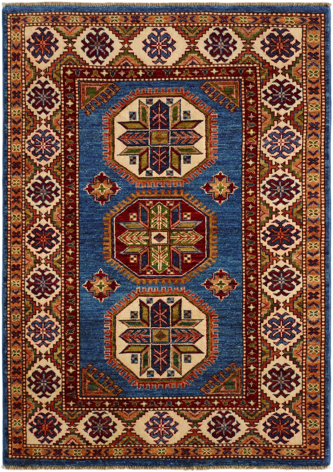 3' 6 x 4' 10 Hand Knotted Kazak Rug